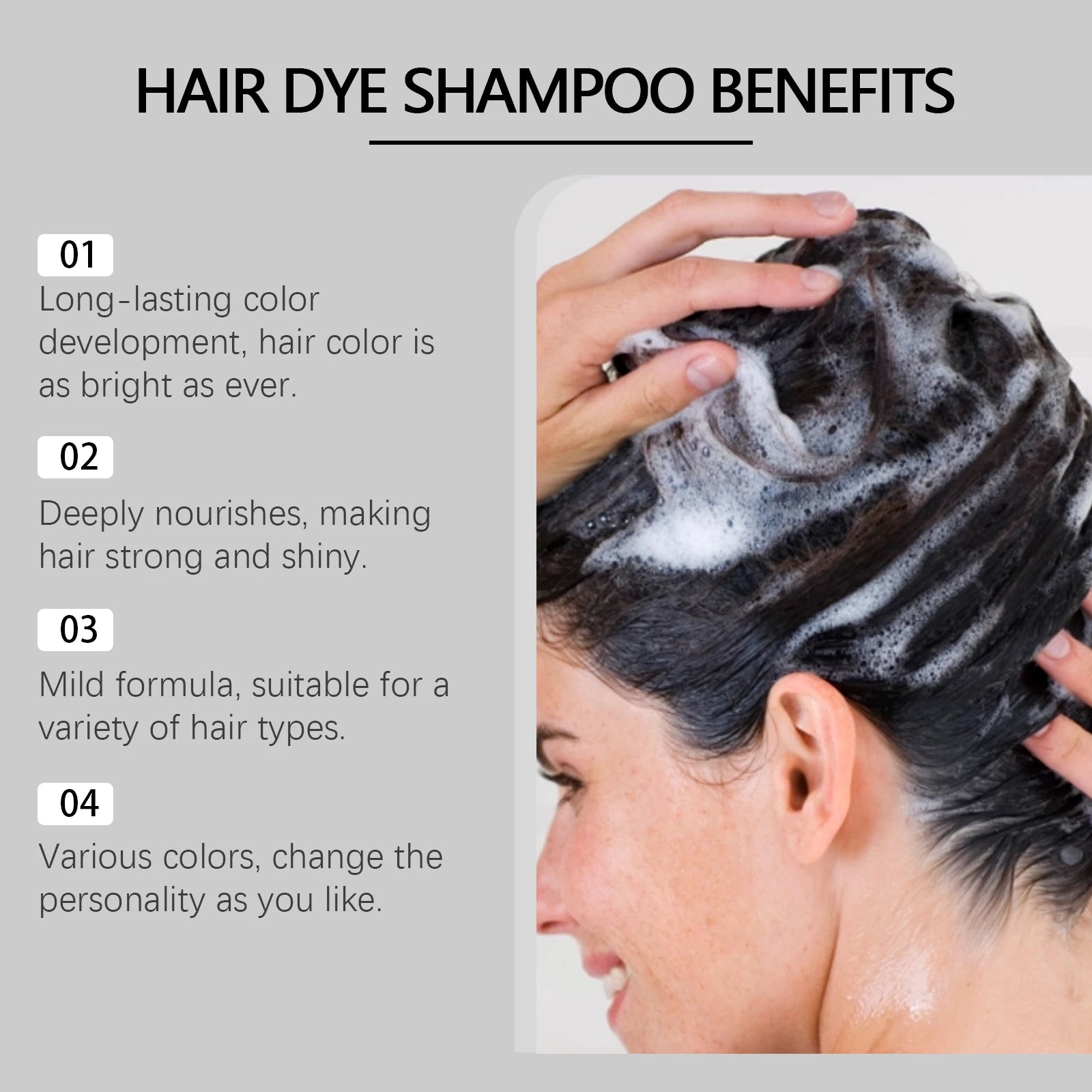100ml Eelhoe Hairdress Hair Dye Shampoo Repair Damaged Hair Nourish Mild Healthy Long Lasting Color Fix Natural Plant Shampoo