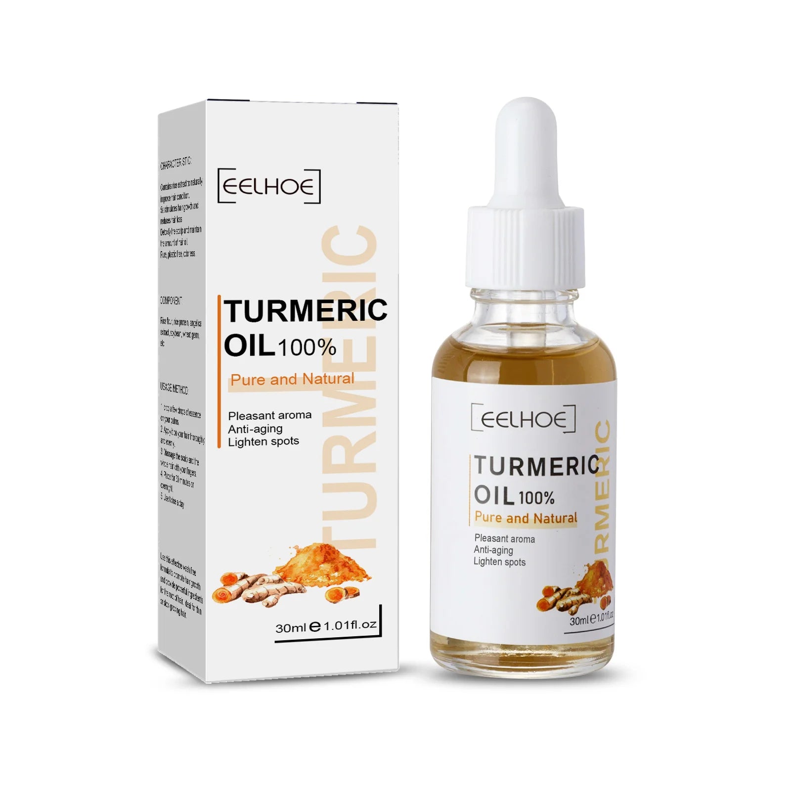 Eelhoe Turmeric Dark Spot Correction Serum Improves Skin Tone Black Spots Dark Fine Lines Serum Facial Moisturizing Hydrating