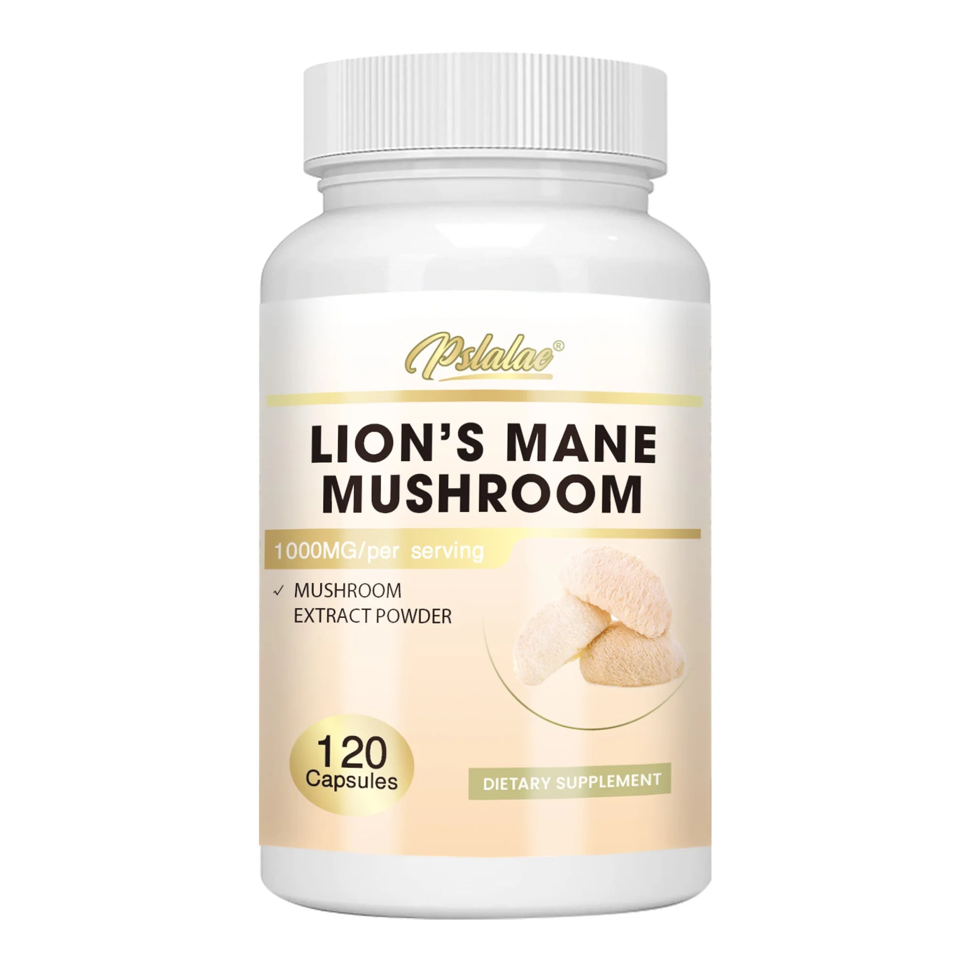 Lion's Mane Mushroom Capsules - Strengthens The Brain, Memory and Cognition, Improves Mood and Sleep Quality - 120 Capsules