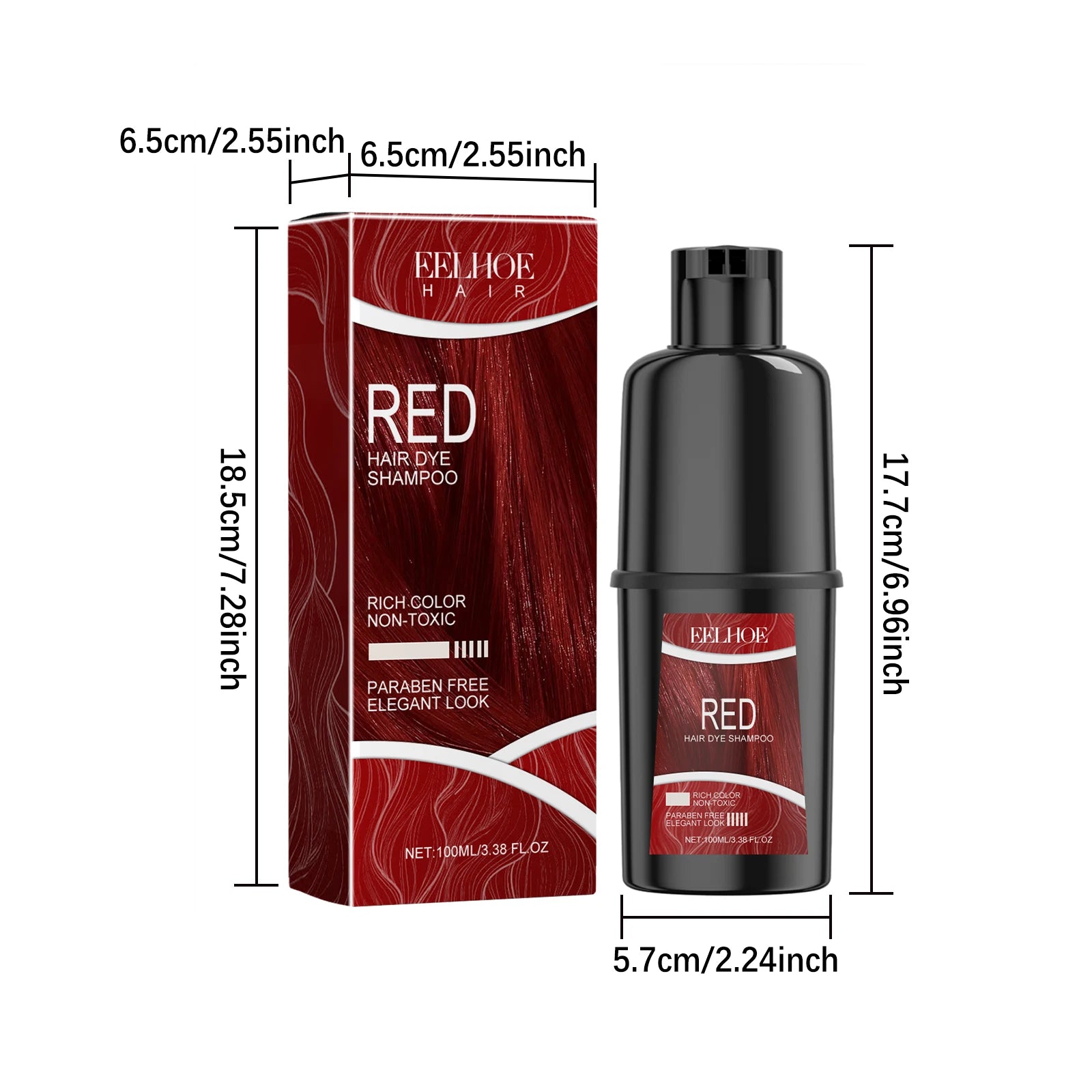 100ml Eelhoe Hairdress Hair Dye Shampoo Repair Damaged Hair Nourish Mild Healthy Long Lasting Color Fix Natural Plant Shampoo