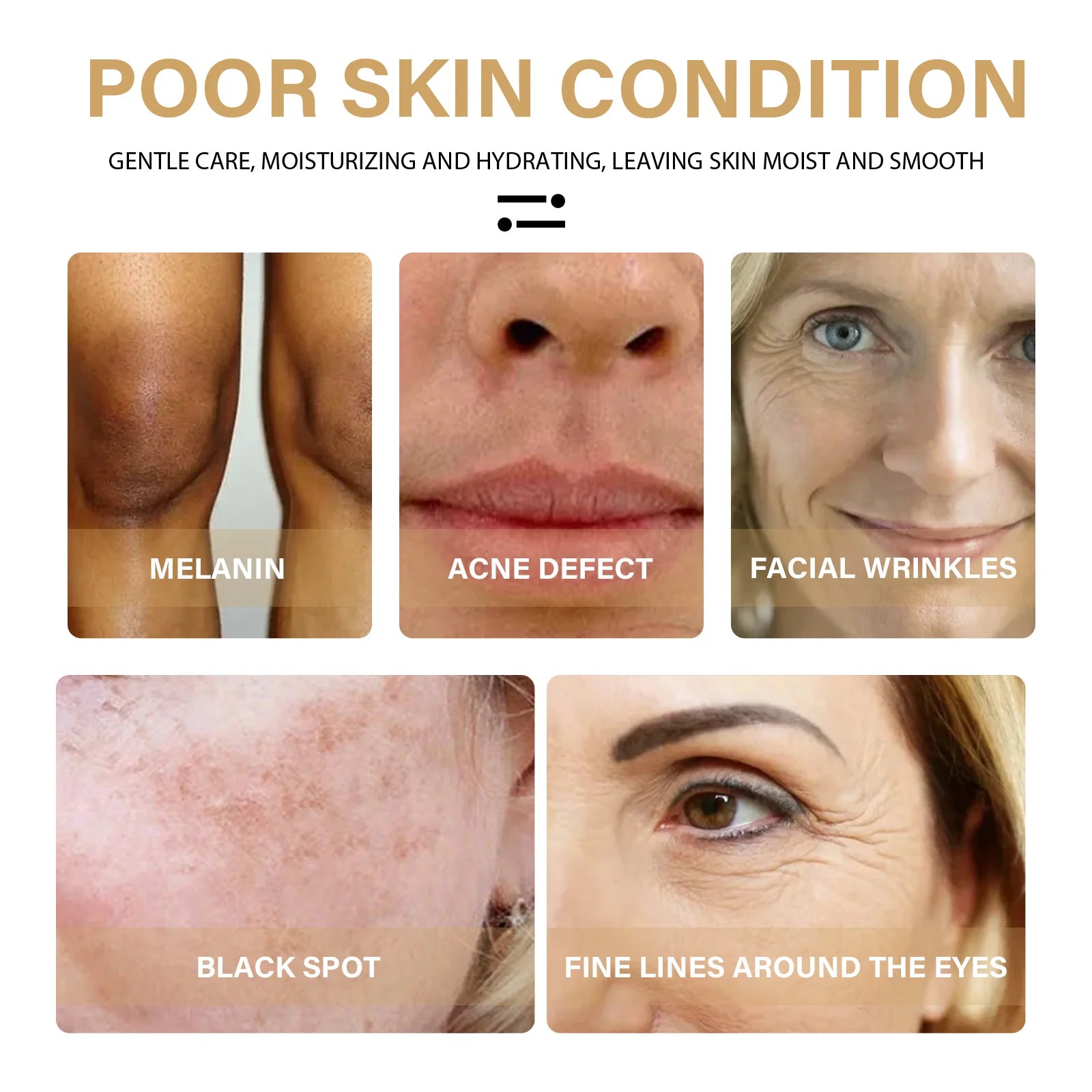 Eelhoe Turmeric Dark Spot Correction Serum Improves Skin Tone Black Spots Dark Fine Lines Serum Facial Moisturizing Hydrating