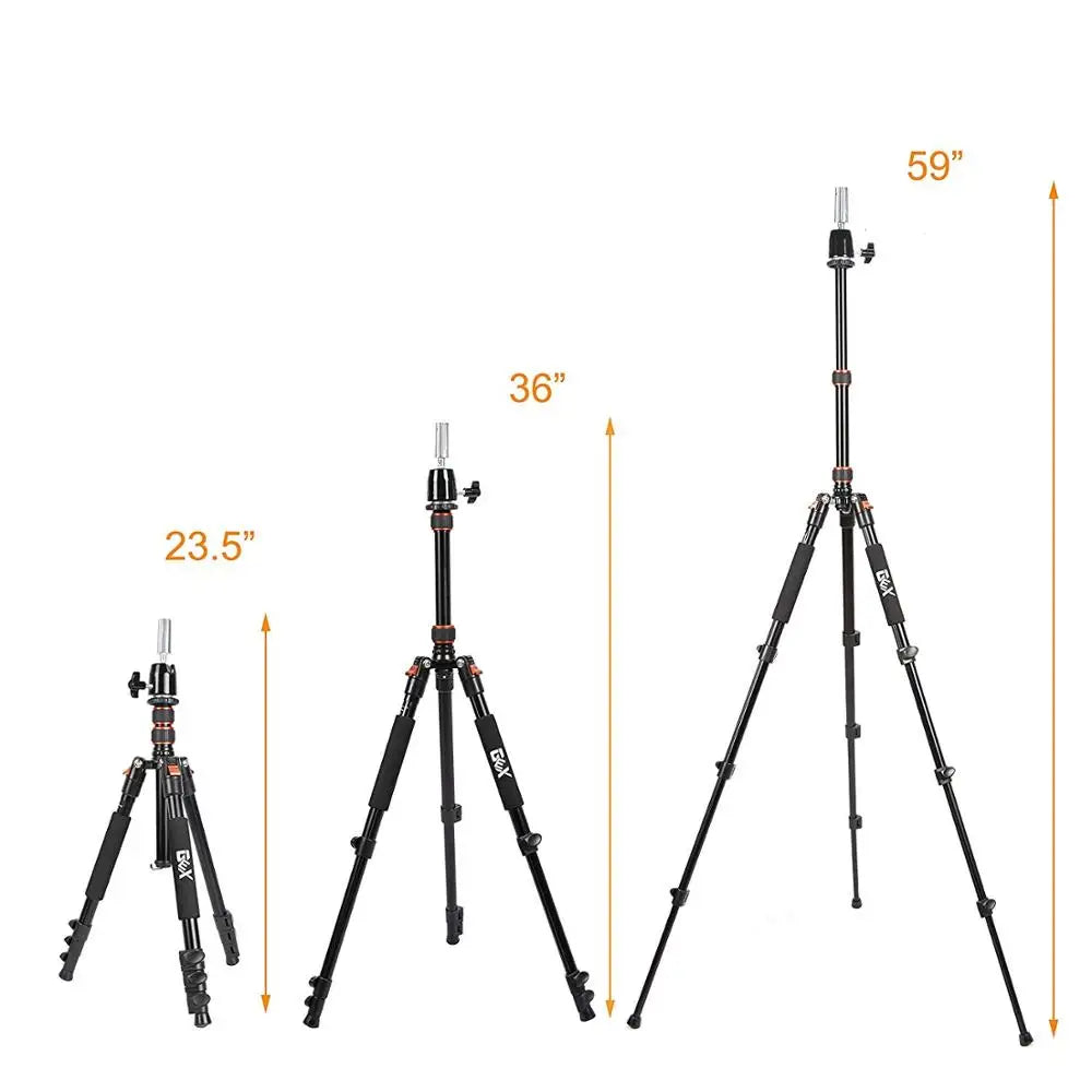 Black Multifunction Mannequin Tripod/Camera Stand Canvas Block Training Doll Manikin Head Wig Stand for Cosmetology Hairdres