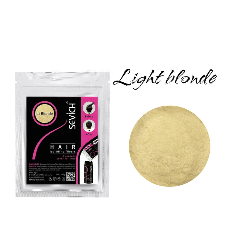 Beauty Salon Instant Thickening Hair Fiber Powder Thickening Hair Fibers Building Wig Extensions Refill Black Colors 100g