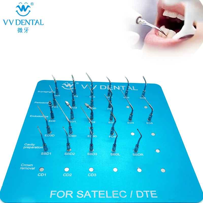 VVDental Outlet Store Dental Ultrasonic Scaler Tips Compatible With Satelec And DTE Dentista Dental Supplies Tools