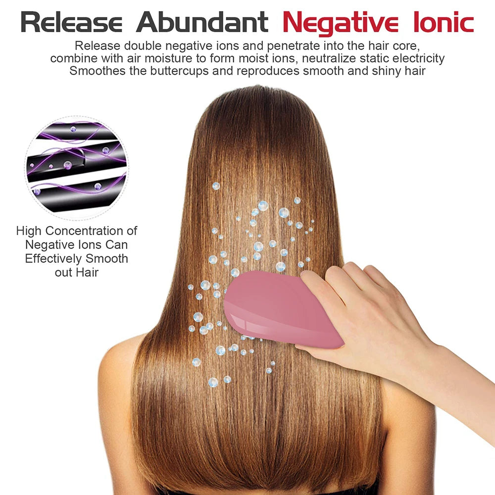 New Version Ionic Hairbrush Potable Negative Ions Dropshipping Niche Product Unique Massage Hairbrush Anti-static Hair Brush