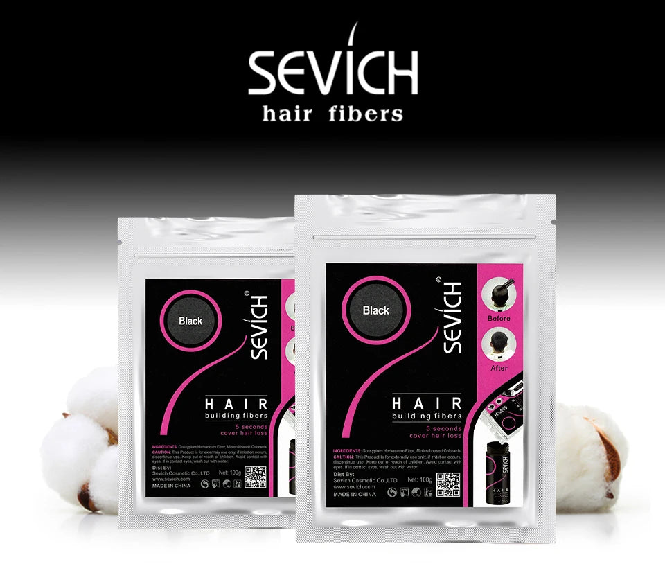Beauty Salon Instant Thickening Hair Fiber Powder Thickening Hair Fibers Building Wig Extensions Refill Black Colors 100g
