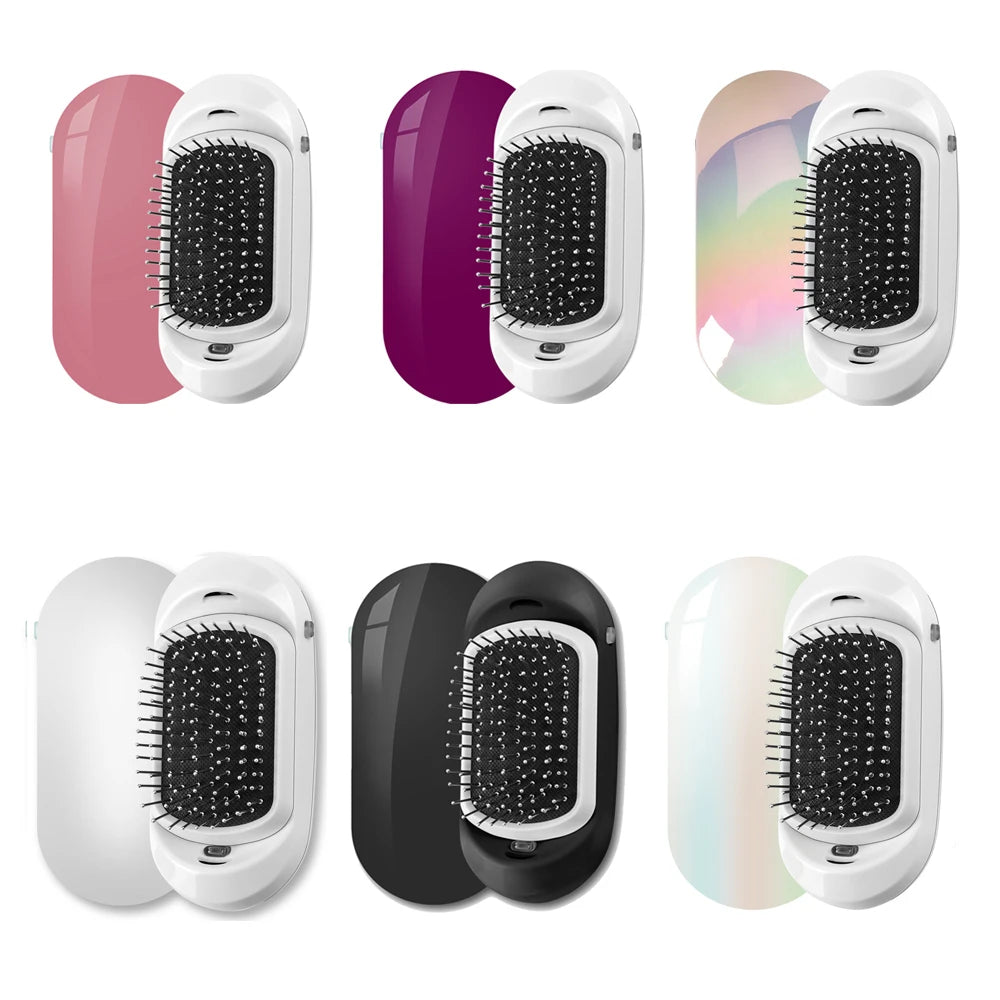 New Version Ionic Hairbrush Potable Negative Ions Dropshipping Niche Product Unique Massage Hairbrush Anti-static Hair Brush