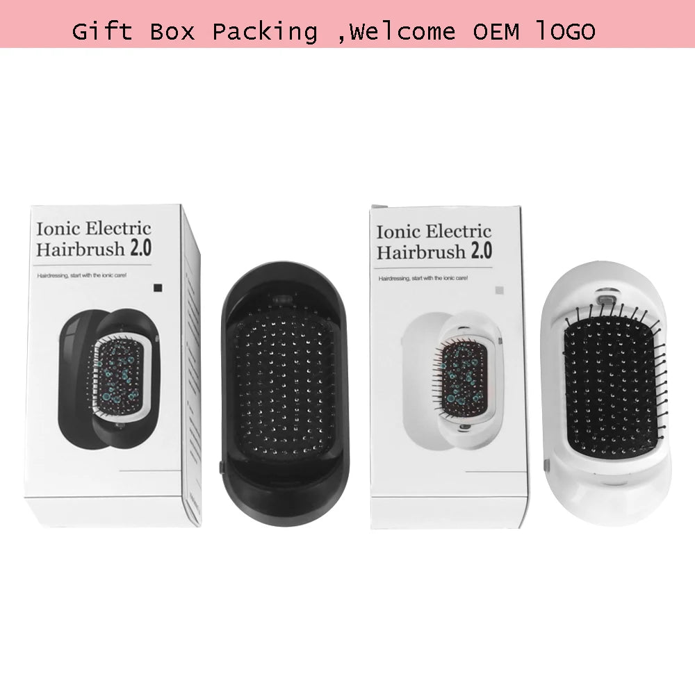 New Version Ionic Hairbrush Potable Negative Ions Dropshipping Niche Product Unique Massage Hairbrush Anti-static Hair Brush