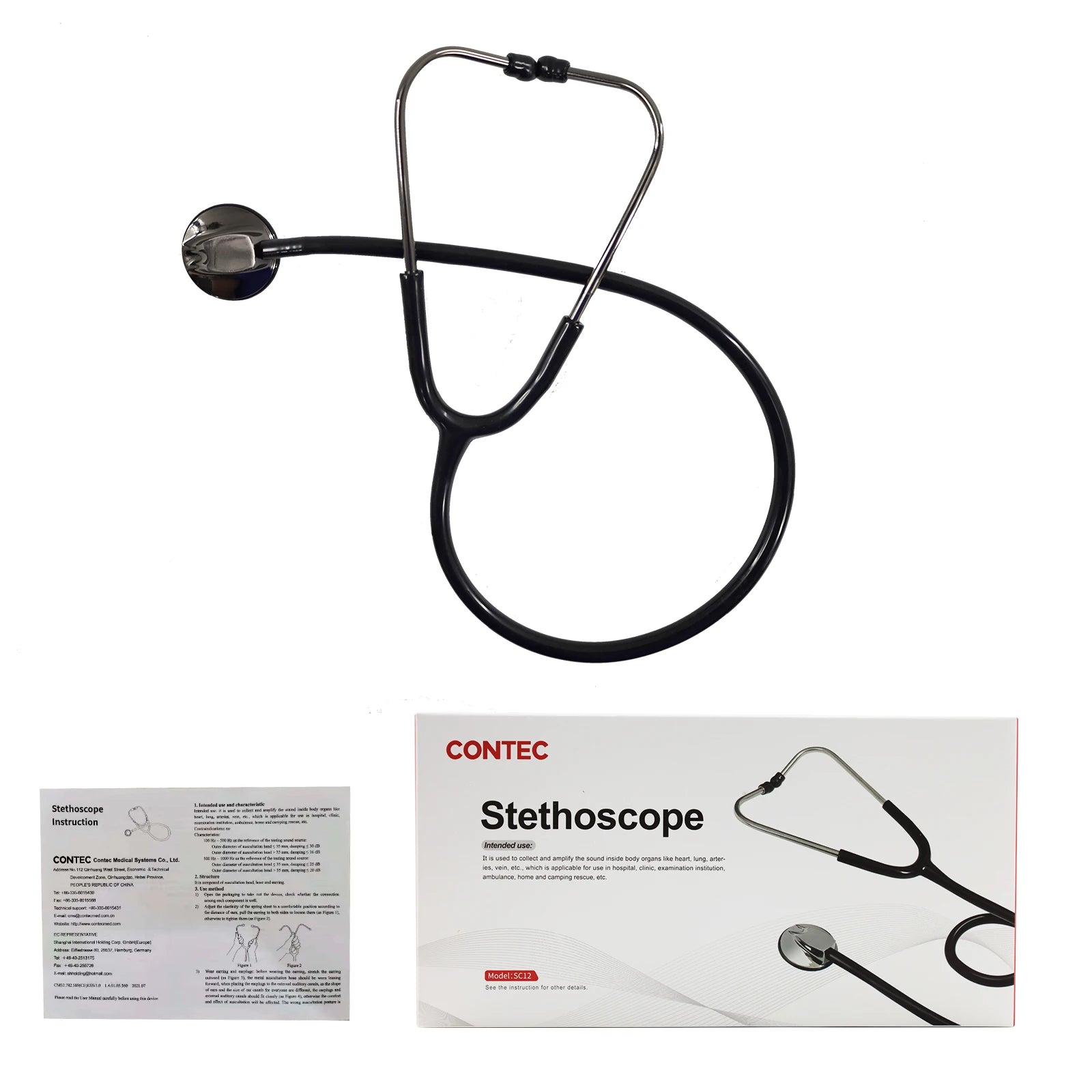 Portable zinc alloy Stethoscope COTNEC SC12 Professional Cardiology 2021 Newest
