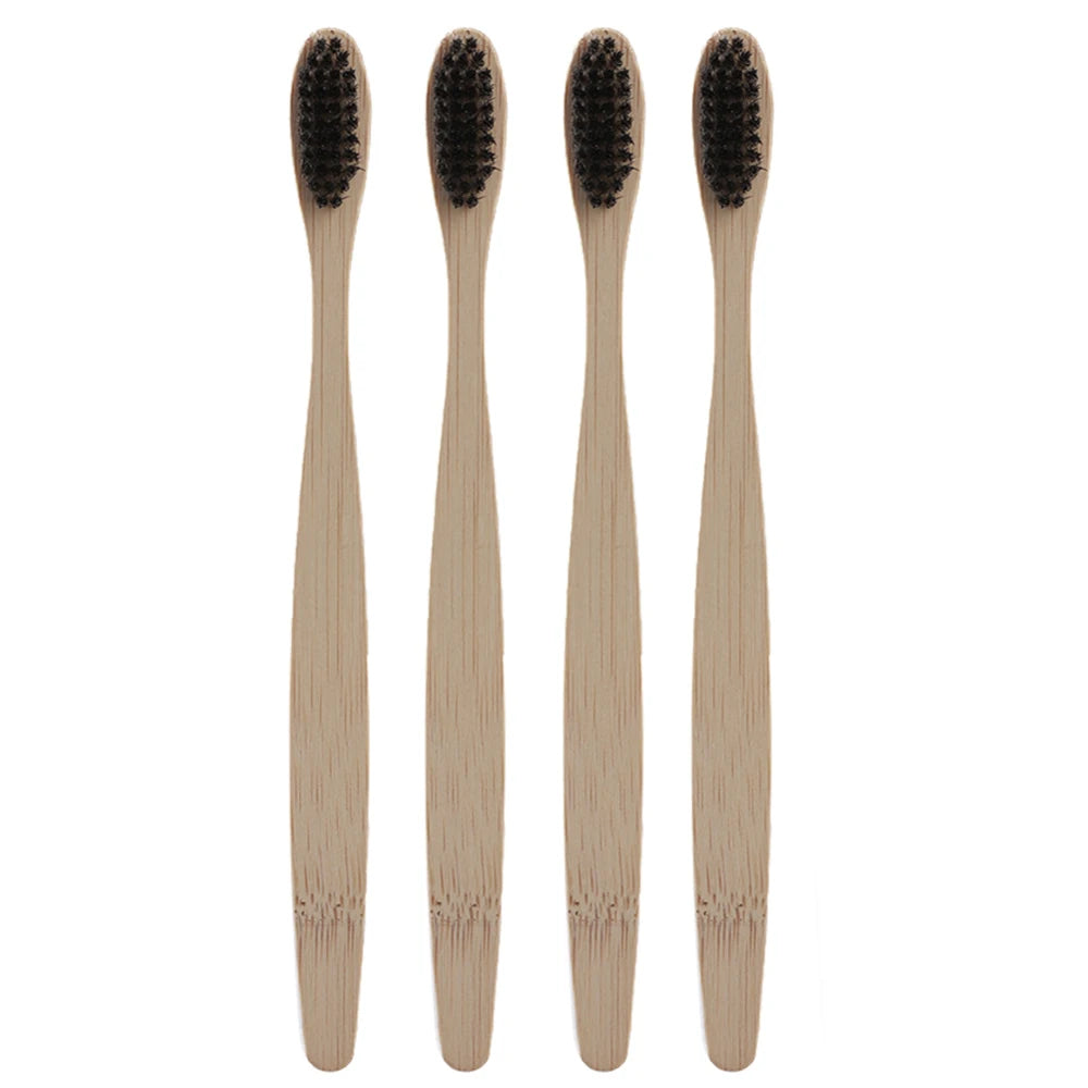 8pcs Travel Eco-friendly Bamboo Wooden Toothbrushes Bristle Oral Tooth Brush Teeth whitening Adult Oral Care