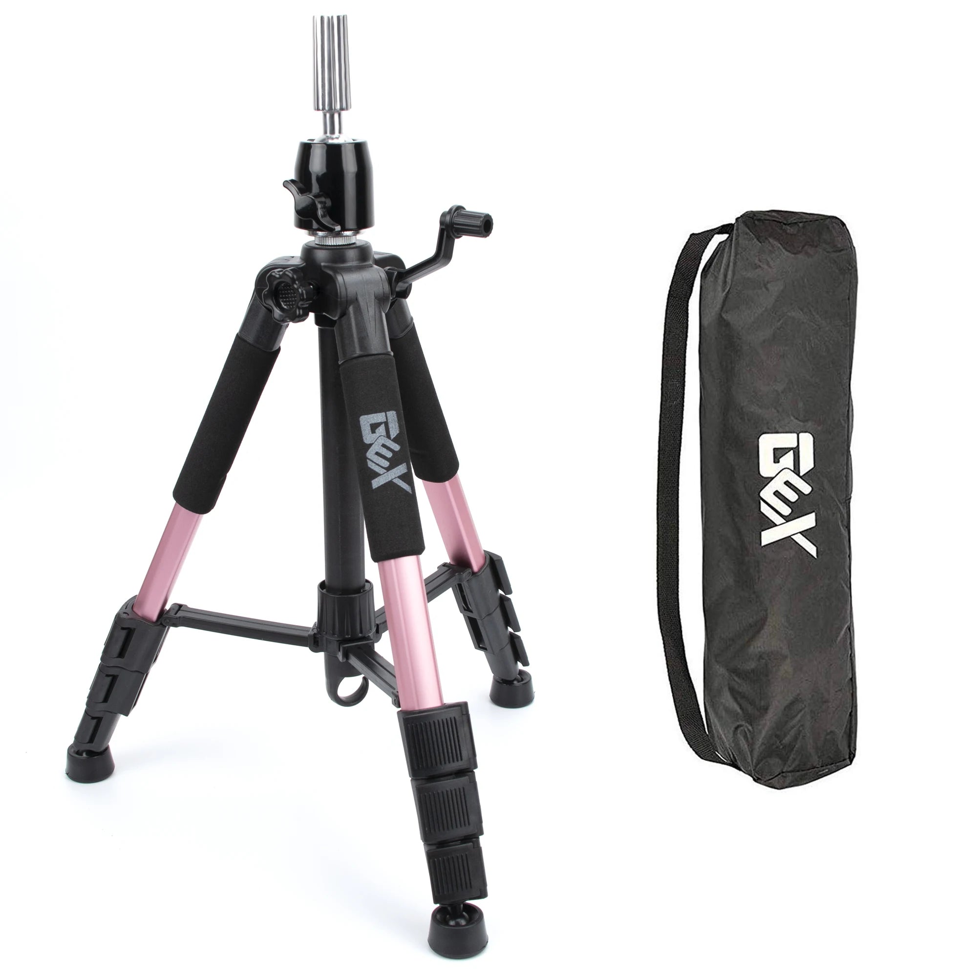 GEX Multifunction Training Mannequin Tripod / Camera Stand, Canvas Block, Mannequin Head, Cosmetology Hair Wig Stand