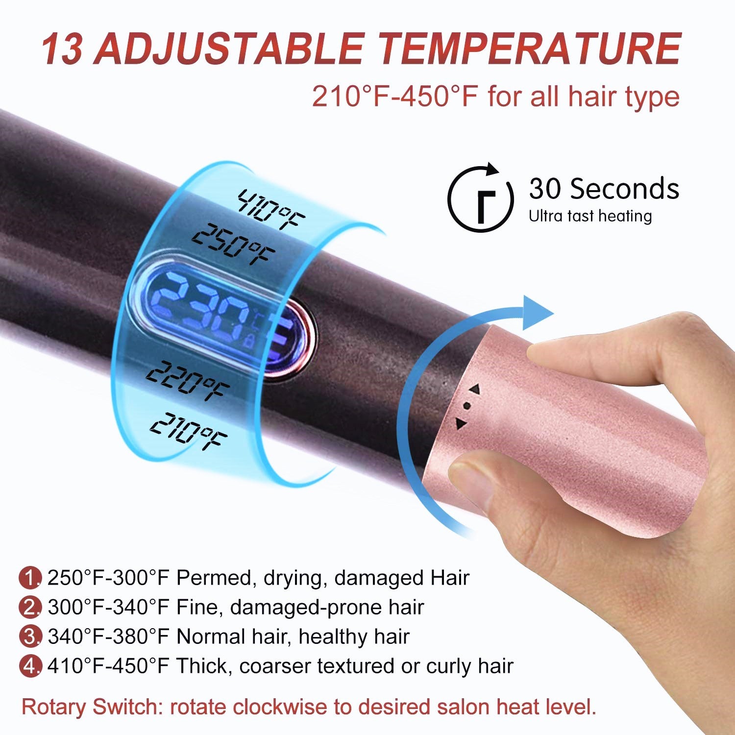 Professional Hair Straightener 2-In-1 Straight & Curler Tourmaline Ceramic Heating Plate Curling Twisted Flat Iron Hair Styling