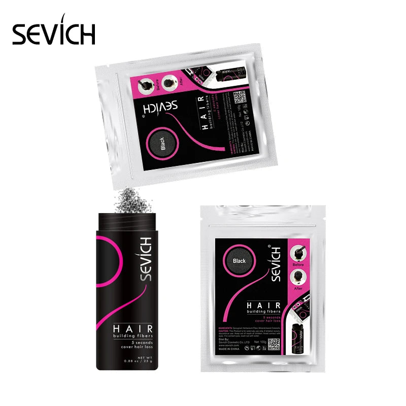 Beauty Salon Instant Thickening Hair Fiber Powder Thickening Hair Fibers Building Wig Extensions Refill Black Colors 100g