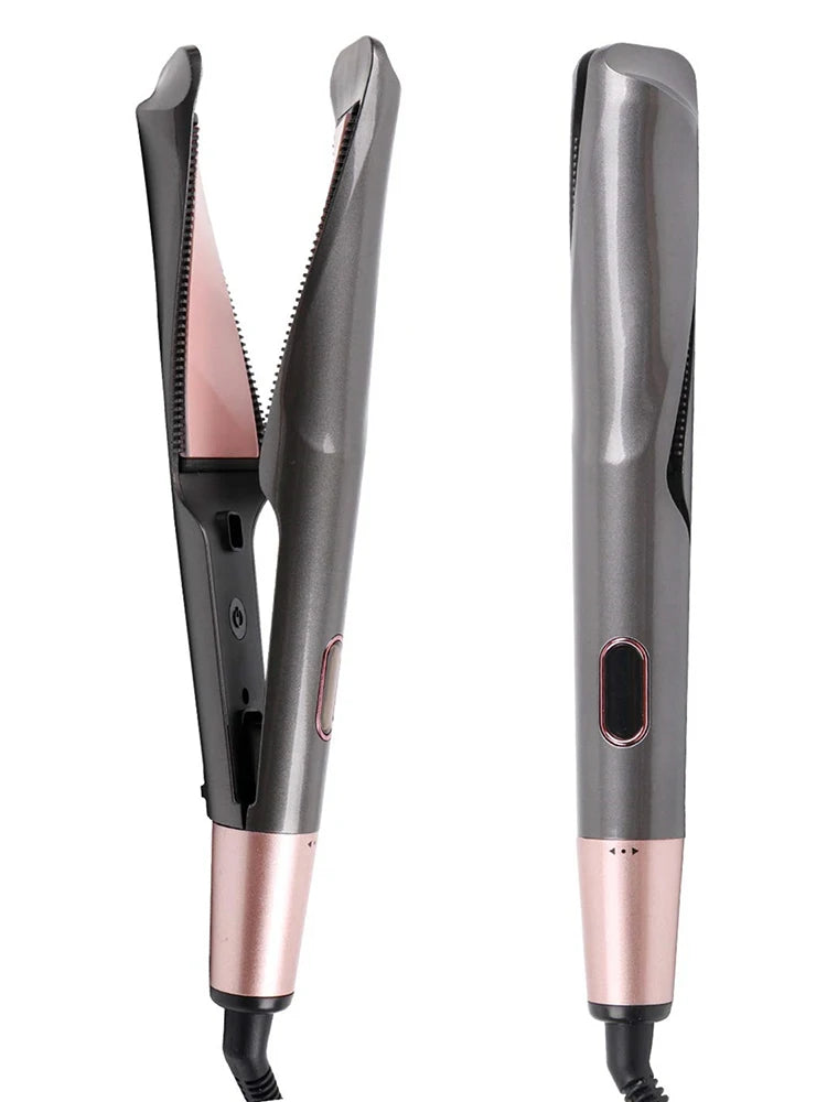 Professional Hair Straightener 2-In-1 Straight & Curler Tourmaline Ceramic Heating Plate Curling Twisted Flat Iron Hair Styling