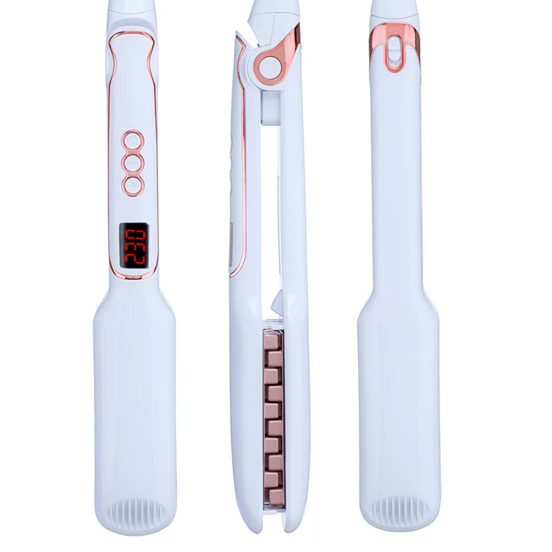 Classic 1 1/2 Inch Volumizing Hair Iron Hair Straightener Brush Comb 2 in 1 Hair Straightener Comb Crimper Waves Corn Brushes