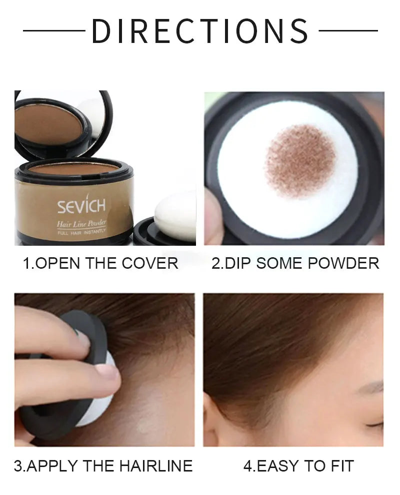 Sevich 12 Color Hairline Powder Hairline Shadow Cover Up Fill In Thinning Hair Unisex Hairline Shadow Powder Modified Gray Hair