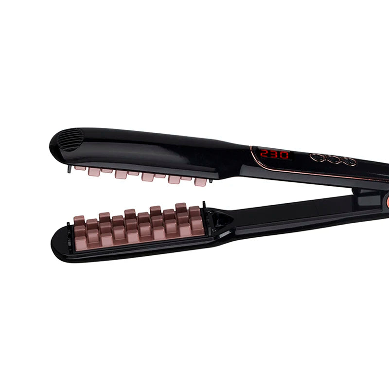Classic 1 1/2 Inch Volumizing Hair Iron Hair Straightener Brush Comb 2 in 1 Hair Straightener Comb Crimper Waves Corn Brushes