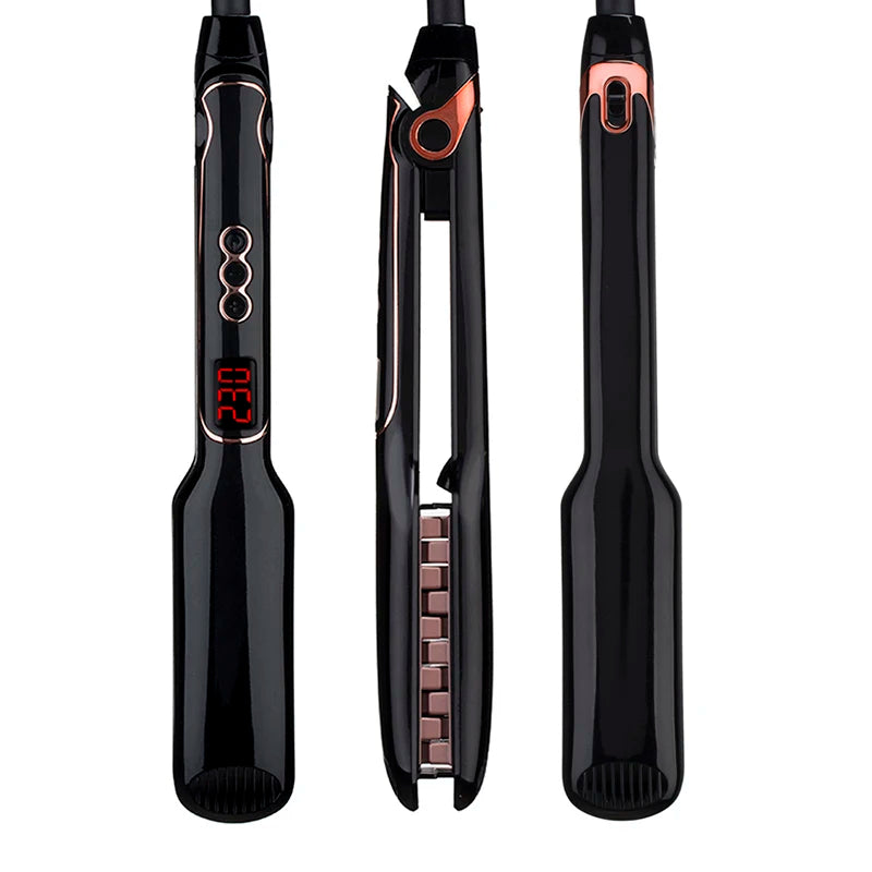 Classic 1 1/2 Inch Volumizing Hair Iron Hair Straightener Brush Comb 2 in 1 Hair Straightener Comb Crimper Waves Corn Brushes