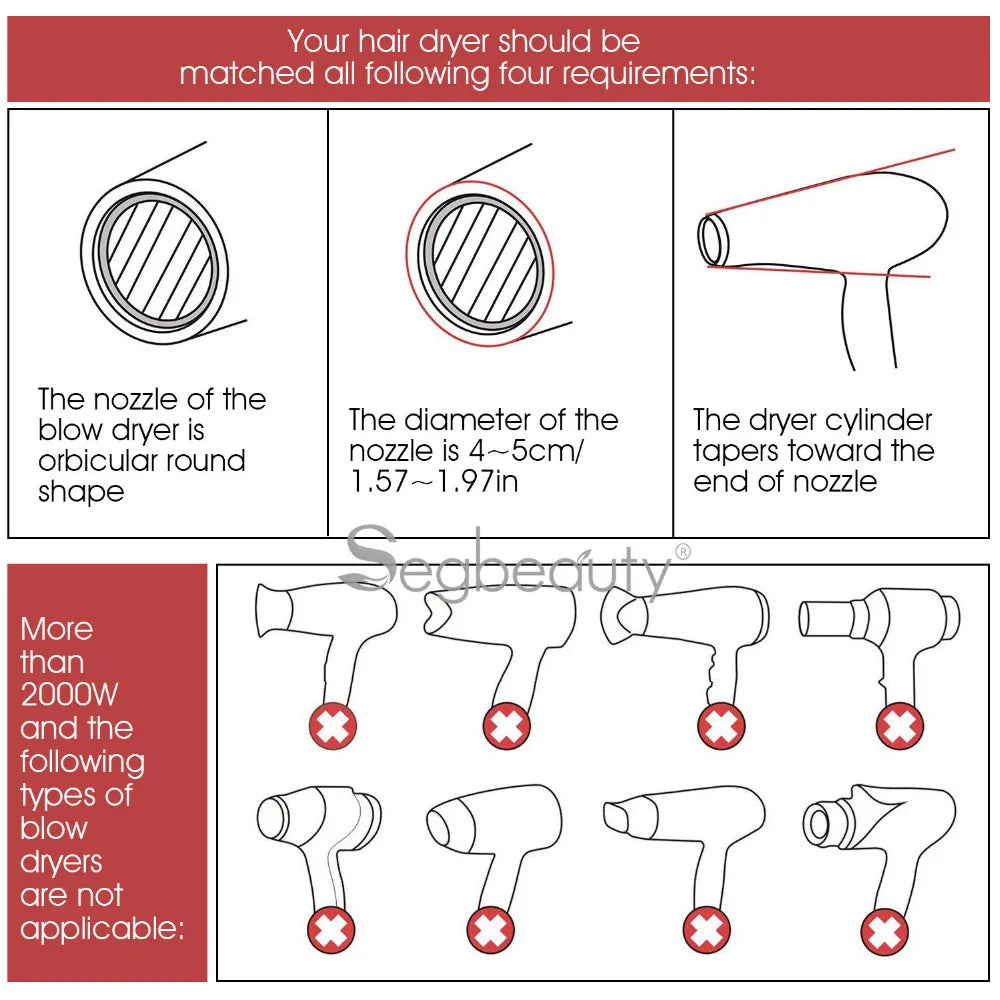 Segbeauty Hair Diffuser Dryer Comb Attachment Detangling Blow Dryer Styling Brush Cover Hairdressing Salon Tool