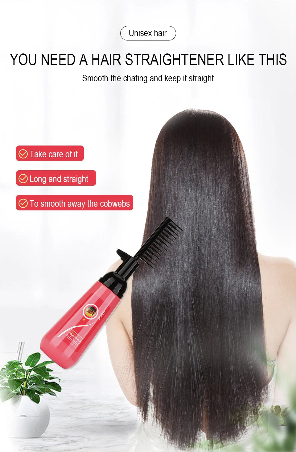 Sevich 150ml Hair Straightening Cream Keratin Hair for Women Salon Fast Smoothing Nourishing Easy Use Repair Damaged Hair