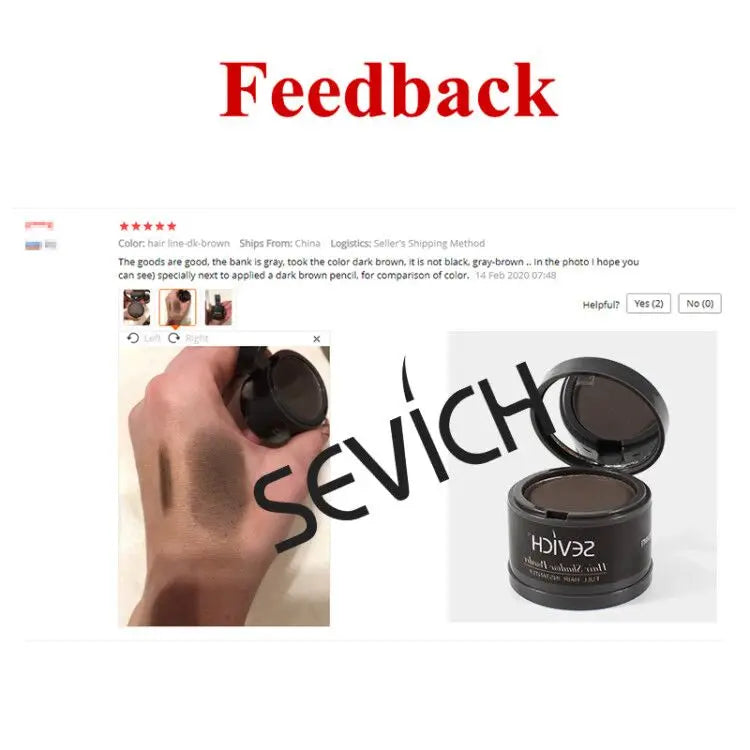 Sevich 12 Color Hairline Powder Hairline Shadow Cover Up Fill In Thinning Hair Unisex Hairline Shadow Powder Modified Gray Hair