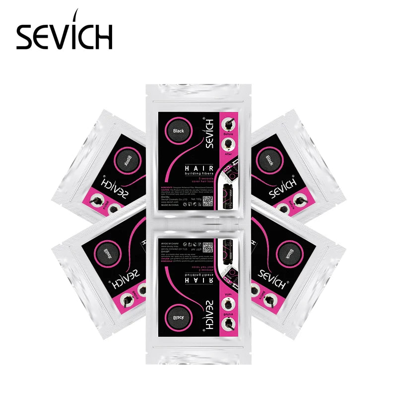 Sevich Refill Bag 100g Hair Fiber Hair loss products bald extension thicken Hair building fibers 10 colours hair growth powder