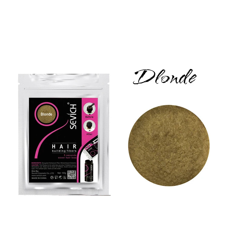 Beauty Salon Instant Thickening Hair Fiber Powder Thickening Hair Fibers Building Wig Extensions Refill Black Colors 100g