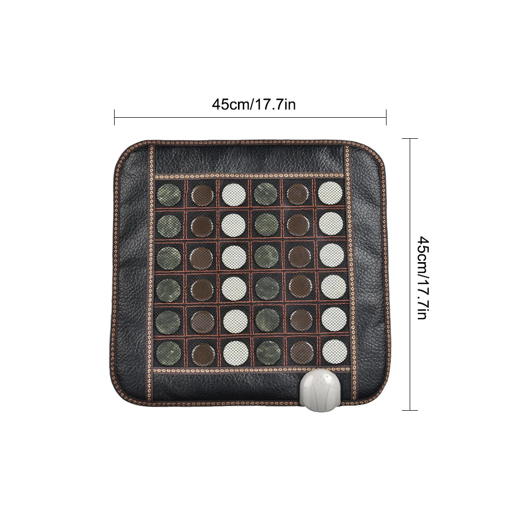Heating Foot Massager Infrared Therapy Back and Neck Massage Mat Electric Blanket Natural Jade Stone Thermal Cushion Pain Relief