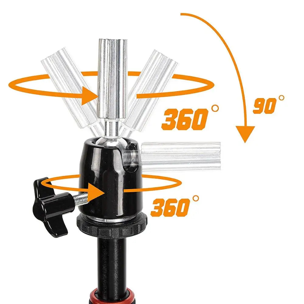Black Multifunction Mannequin Tripod/Camera Stand Canvas Block Training Doll Manikin Head Wig Stand for Cosmetology Hairdres