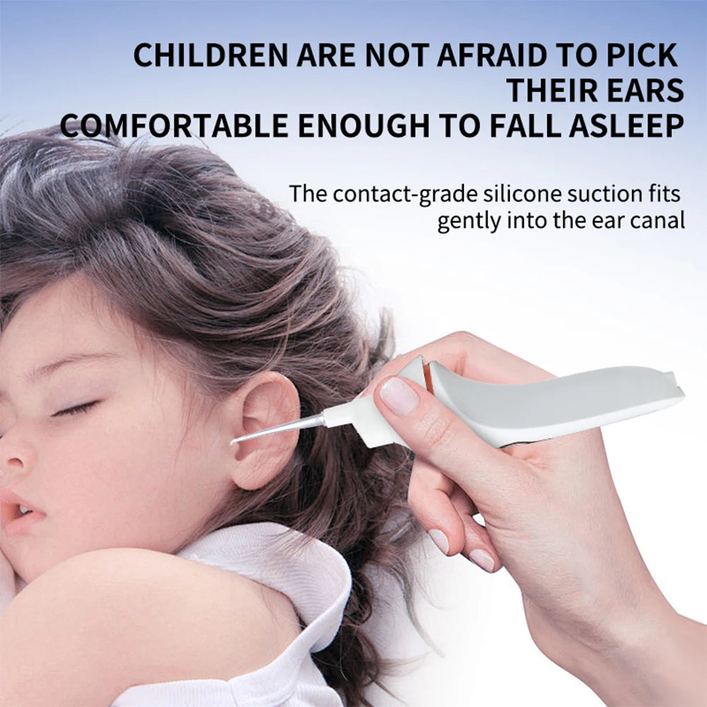 Electric Vacuum Ear Wax Remover Luminous Ear Pick Suction Device Ear Picking Spiral Ear Cleaning Tools For Children Kids Adults