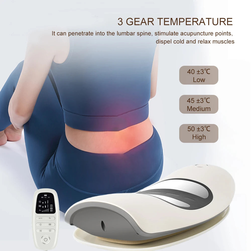 Lumbar Traction Massager Waist Protcetion Electric Waist Massage Relax Cushion Ergonomically Designed Waist Support Pad