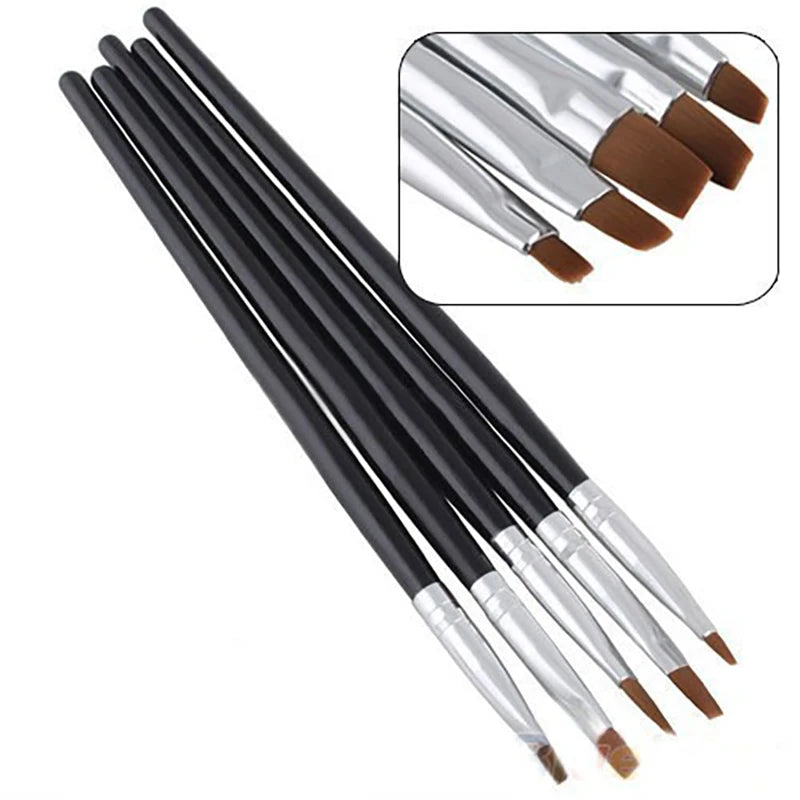 5Pcs Dental Resin Brush Pens Dental Shaping Silicone Adhesive Composite Porcelain Teeth Dentist Tools Dentistry Lab Tool