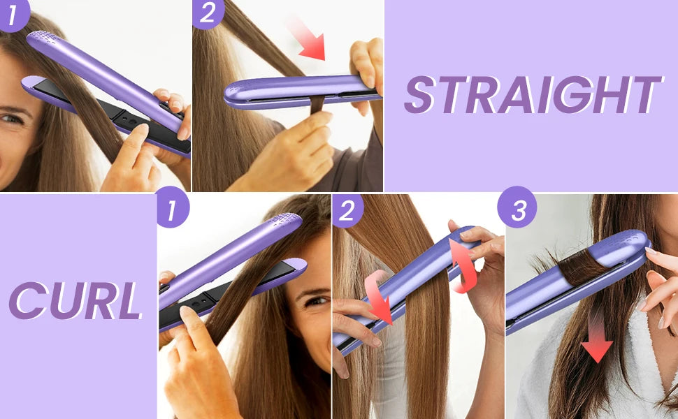 Sejoy Professional Electric Hair Curling Iron 110v/220v Hair Straightener Multi-function PTC Heater Crimper Curler Corn