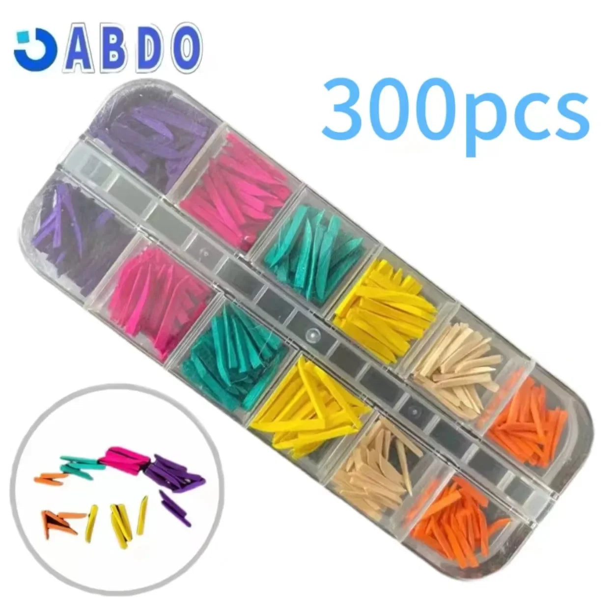 Dental 300pcs/Set Disposable Restoration Interdental Composite Contoured Wood Wooden Wedges Odontologia Materiais Dentistica