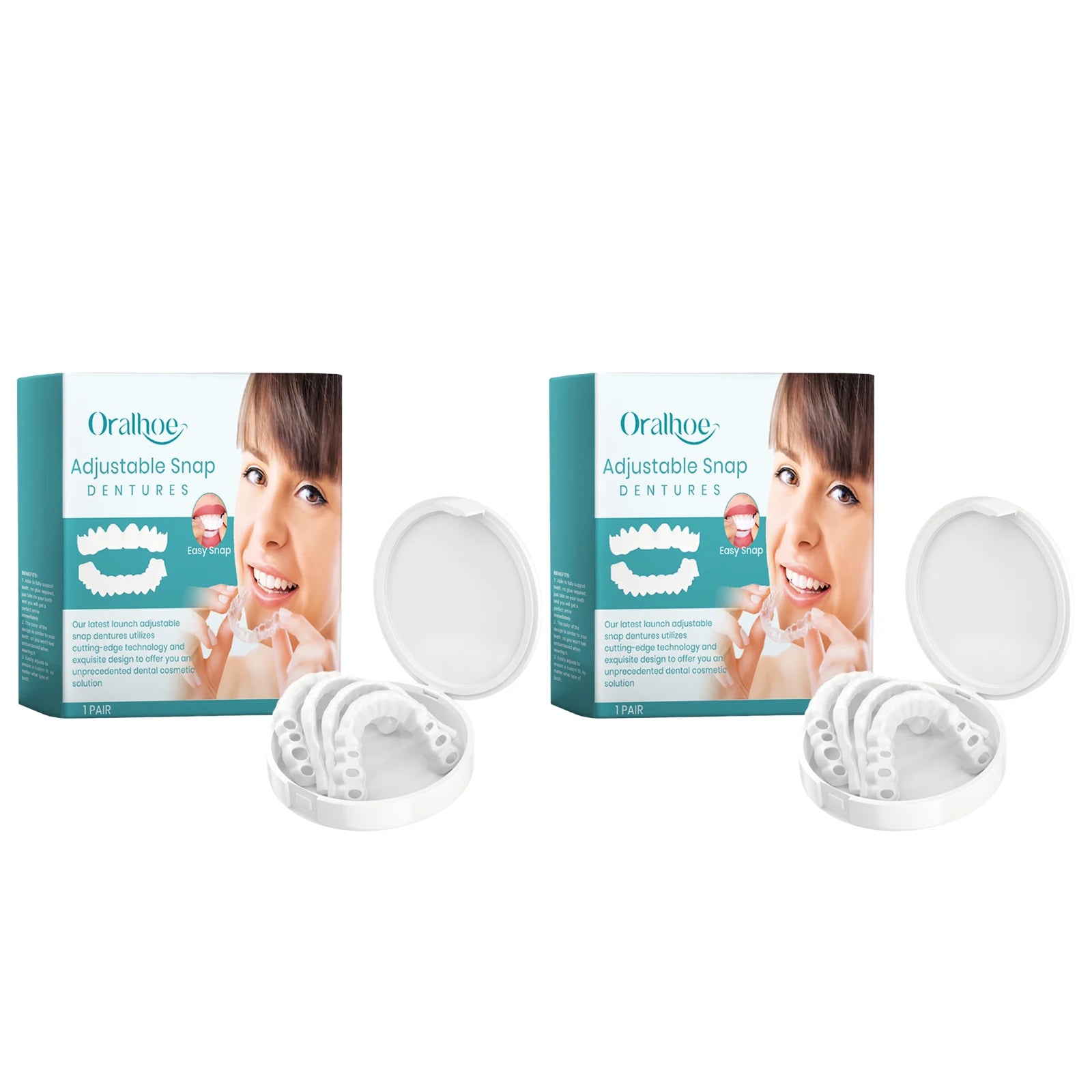 Perfect Fit Teeth Whitening Fake Tooth Cover Snap on Silicone Smile Veneers Teeth Flexibles Fake Teeth Dental Whitening Devices