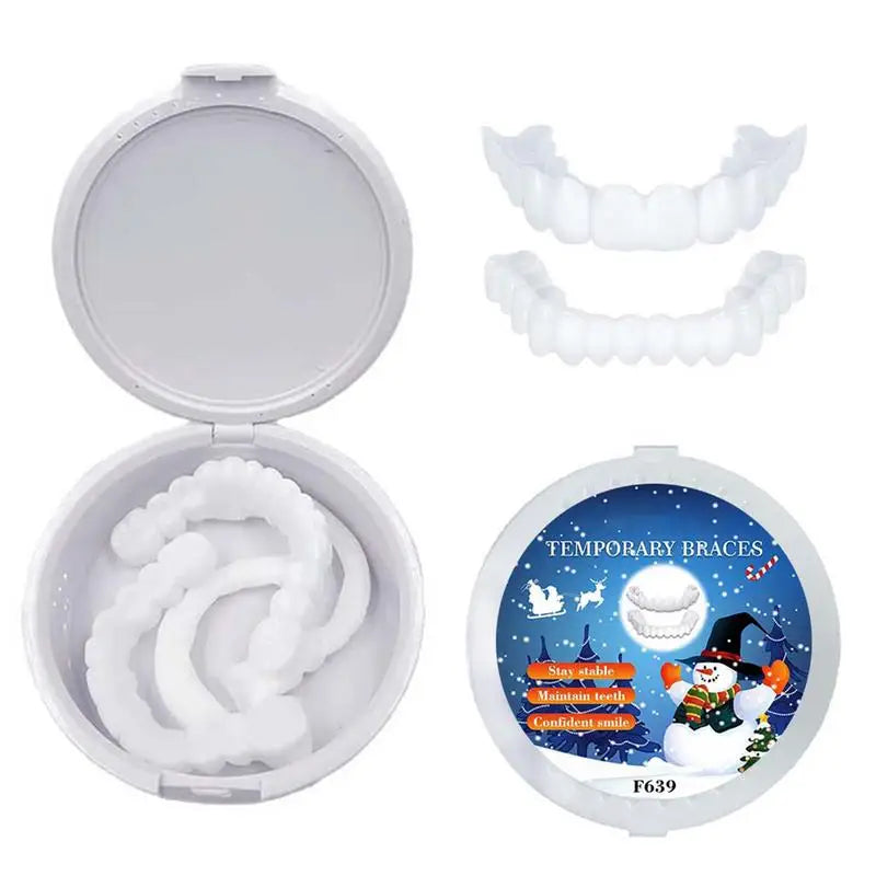 Veneer Snap On Teeth Kit Fake Tooth Cover Snap On,Teeth Fake Teeth Simulation Braces Veneers Dentures Cosmetic Fake Tooth Cover