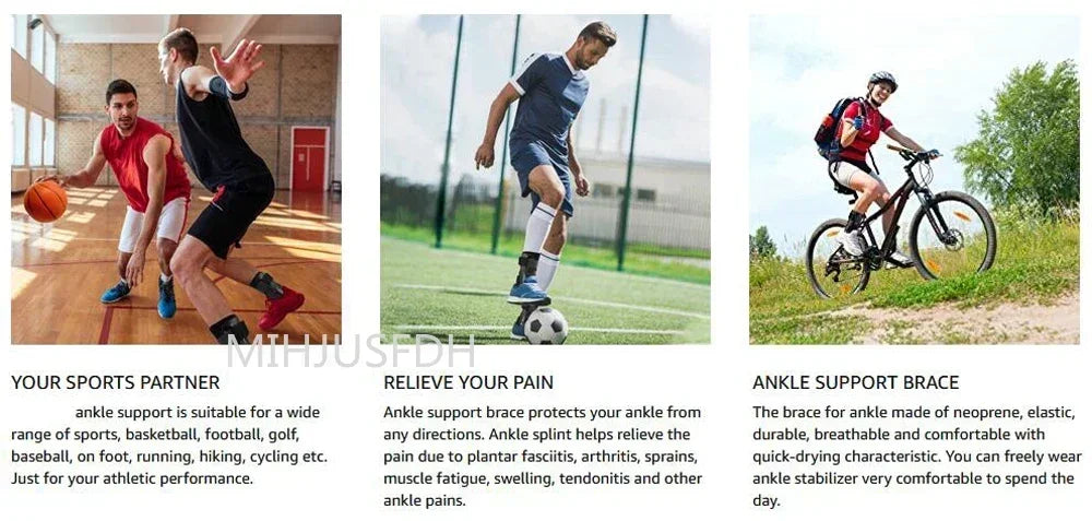 Ankle Brace for Sprained Ankle Support with Side Stabilizers for Men Women Ankle Splint Stabilizer Recovery Tendonitis