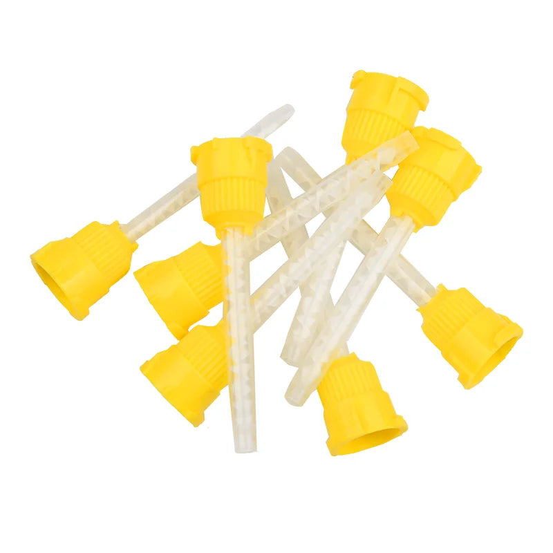 New 50pcs/pack Dental Materials Dentistry Silicone Rubber Conveying Mixing Head Disposable Impression Nozzles Mixing Tube
