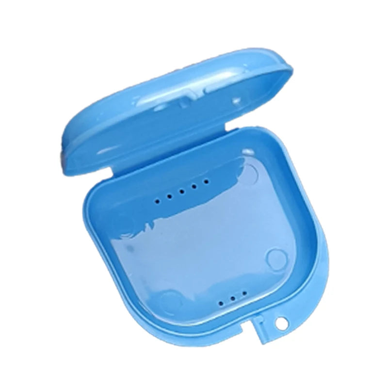 Denture Storage Box Portable Mouth Guard Container Supplies Tray Braces Case Health Care Oral Hygiene Dental Appliance