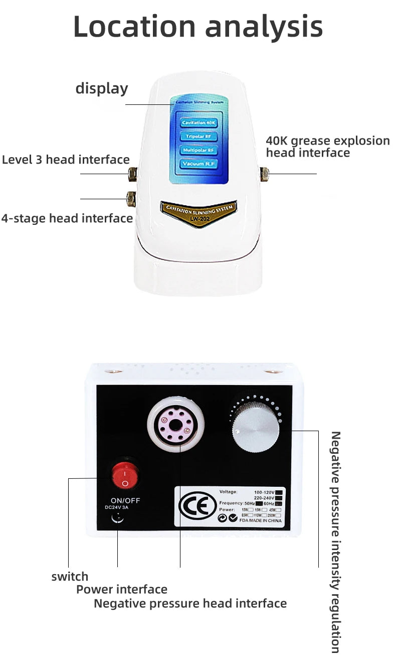 New 4 In 1 40k Cavitation Ultrasonic Body Care Tool