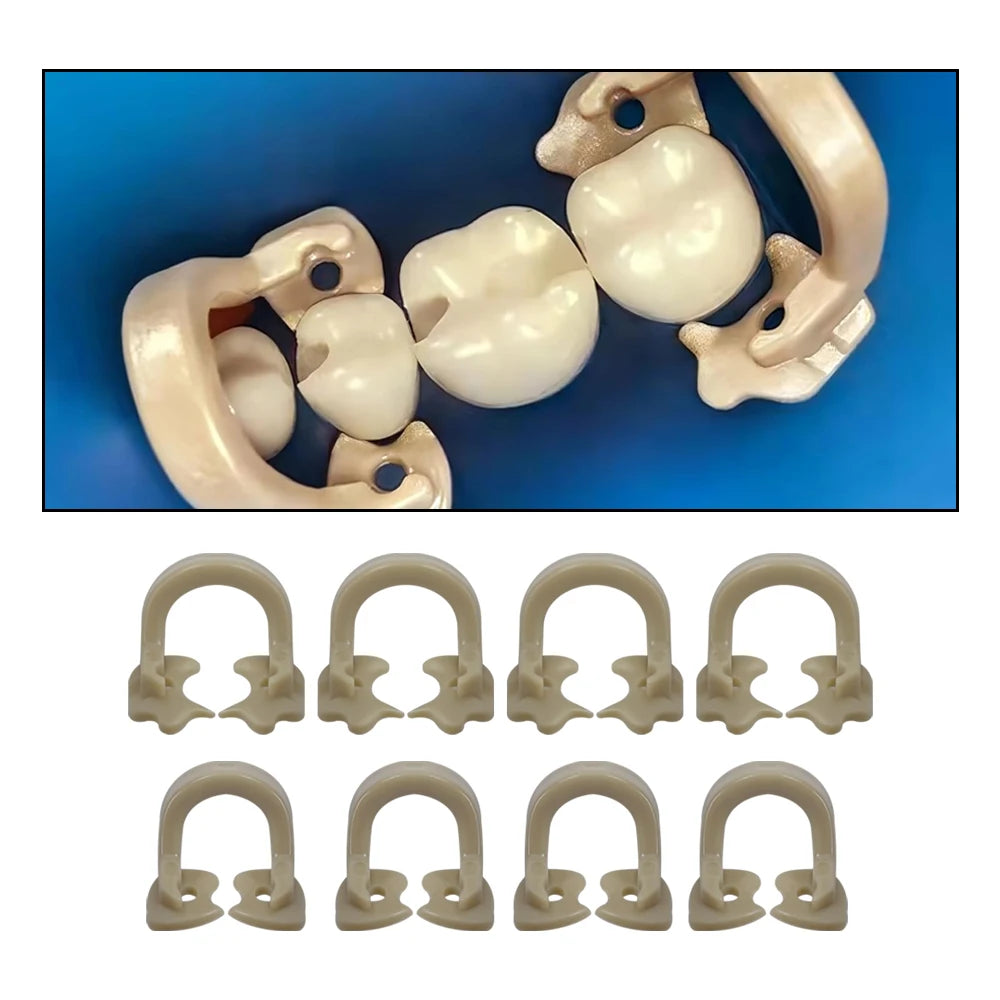 Dental Rubber Dam Clamps Sectional Matrix Band Molar Clips Resin Barrier Clip Holder Material For Dental Lab Dentist Supplies