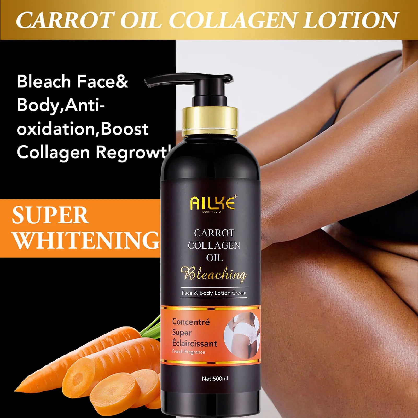Collagen whitening essence, used for facial and body moisturizing, brightening skin, radiant skin, even black spots, age spots,
