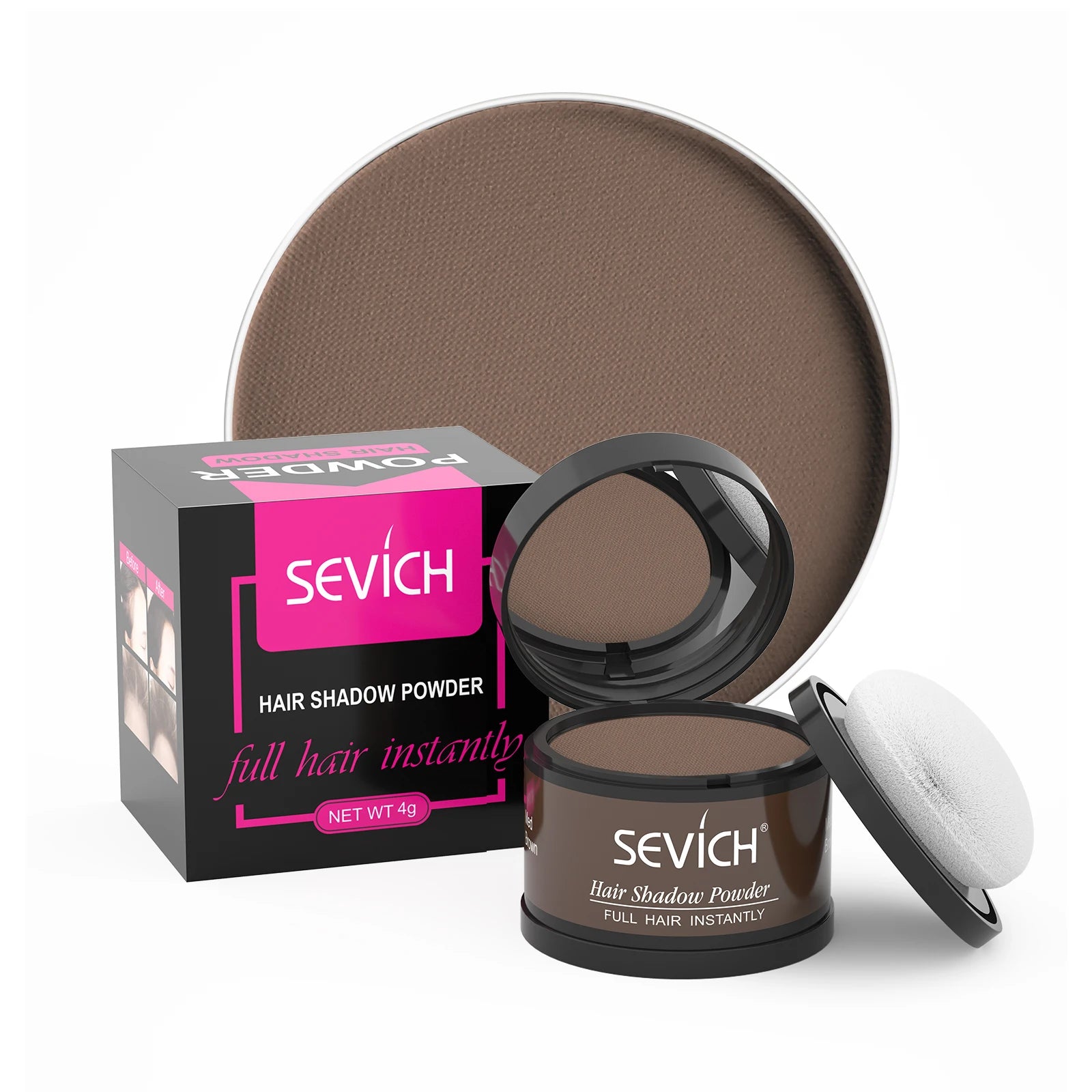 Sevich Hairline Powder Instantly Conceals Hair Loss Root Touch Up Powder Hair Loss Cover Up Hair Shadow Powder Black Hair Fibers
