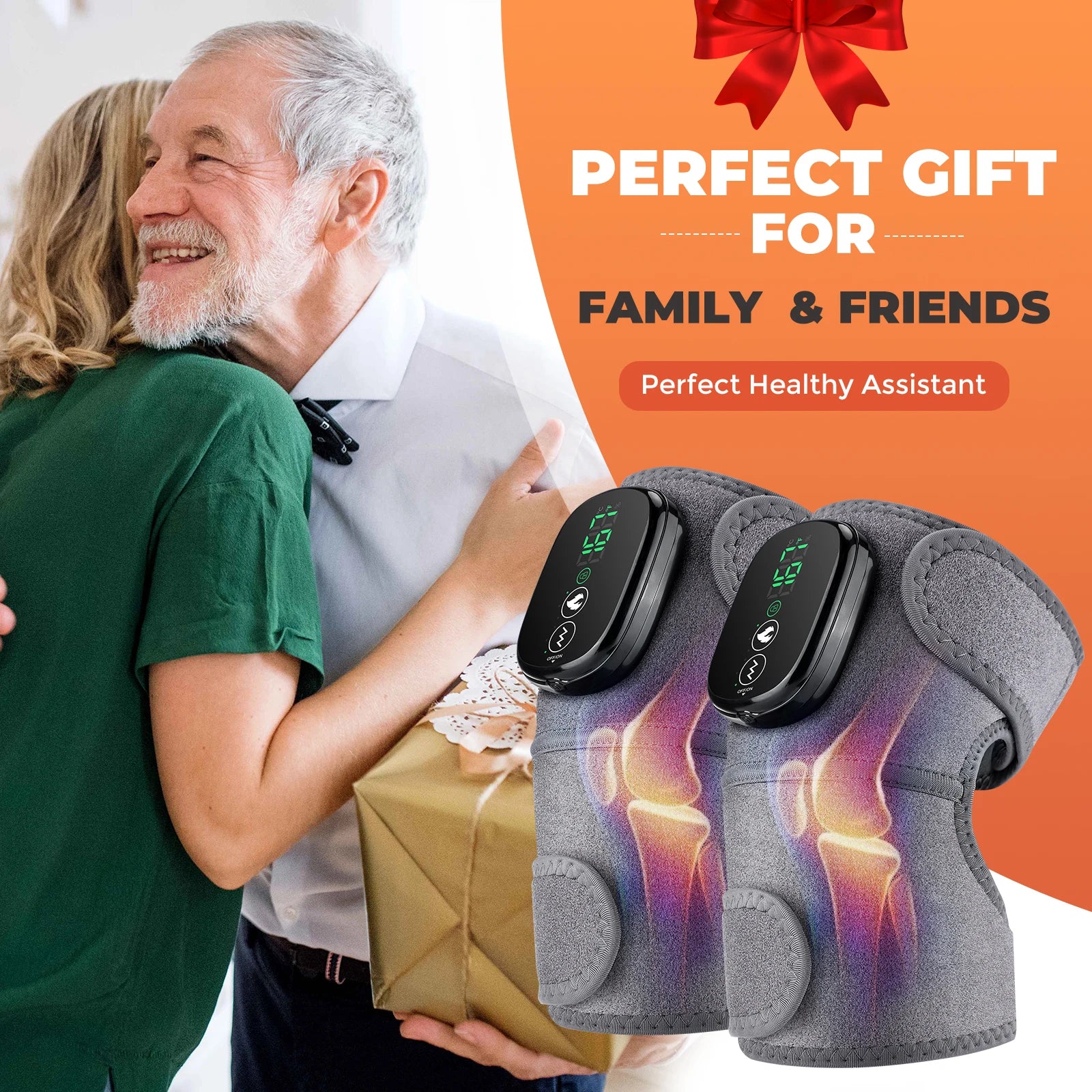 Shoulder Heating Pad With Massage 6 Adjustable Temperature HF Vibration Relax Muscle Brace Wireless Control for IOS/Android