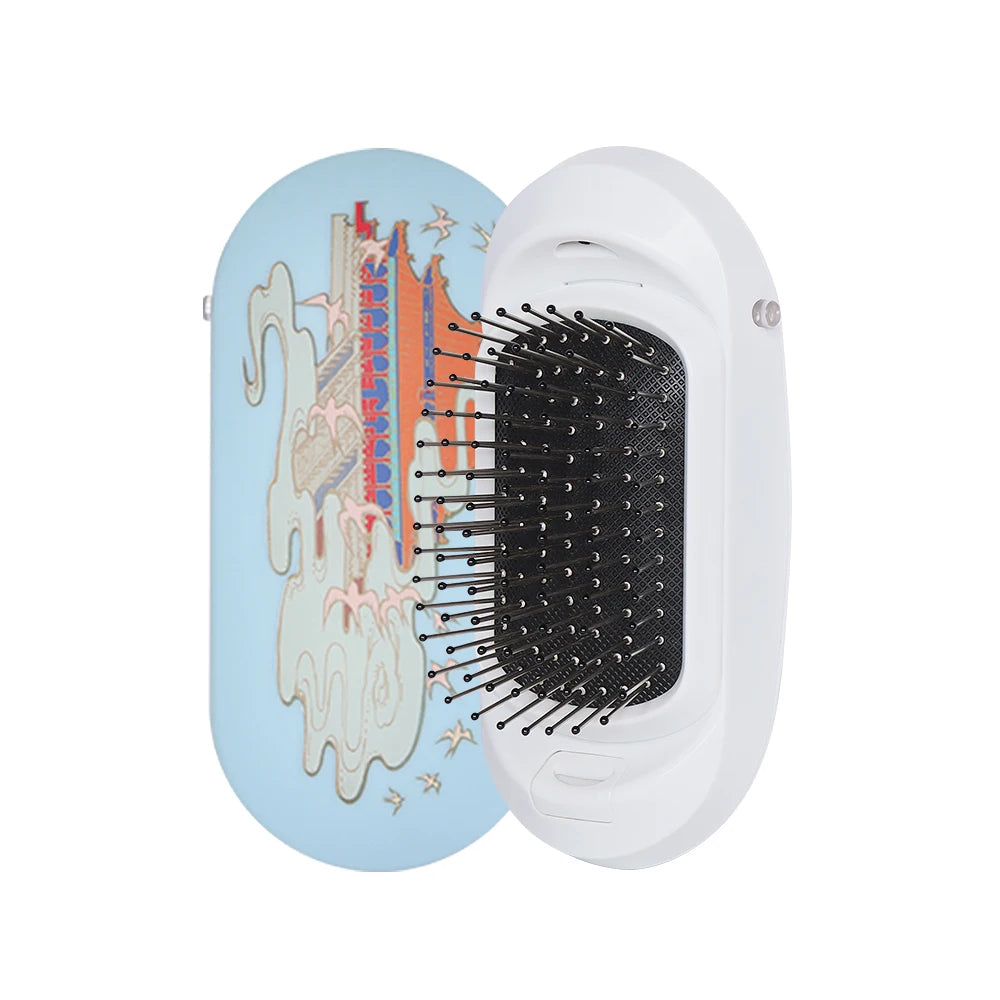 New Version Ionic Hairbrush Potable Negative Ions Dropshipping Niche Product Unique Massage Hairbrush Anti-static Hair Brush