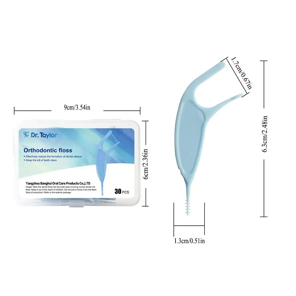 30Pcs Dental Floss Water Pick Dental Dentistry Beauty Health Dental Products Tooth Pick Interdental Brushes Dental Supplies