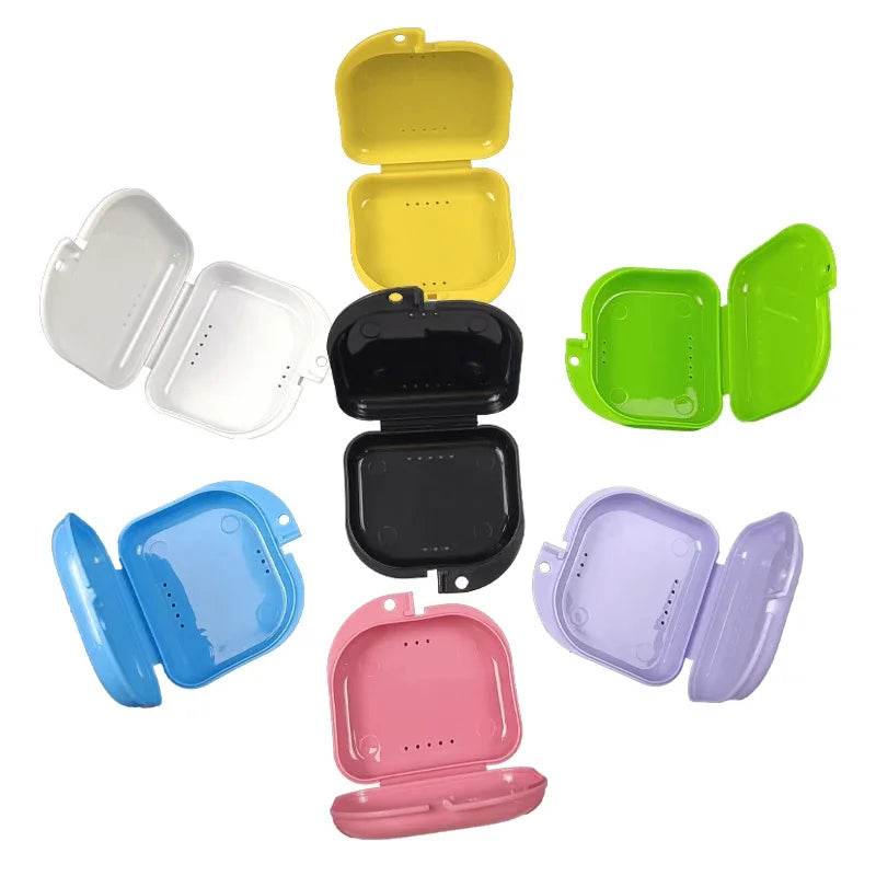Denture Storage Box Portable Mouth Guard Container Supplies Tray Braces Case Health Care Oral Hygiene Dental Appliance
