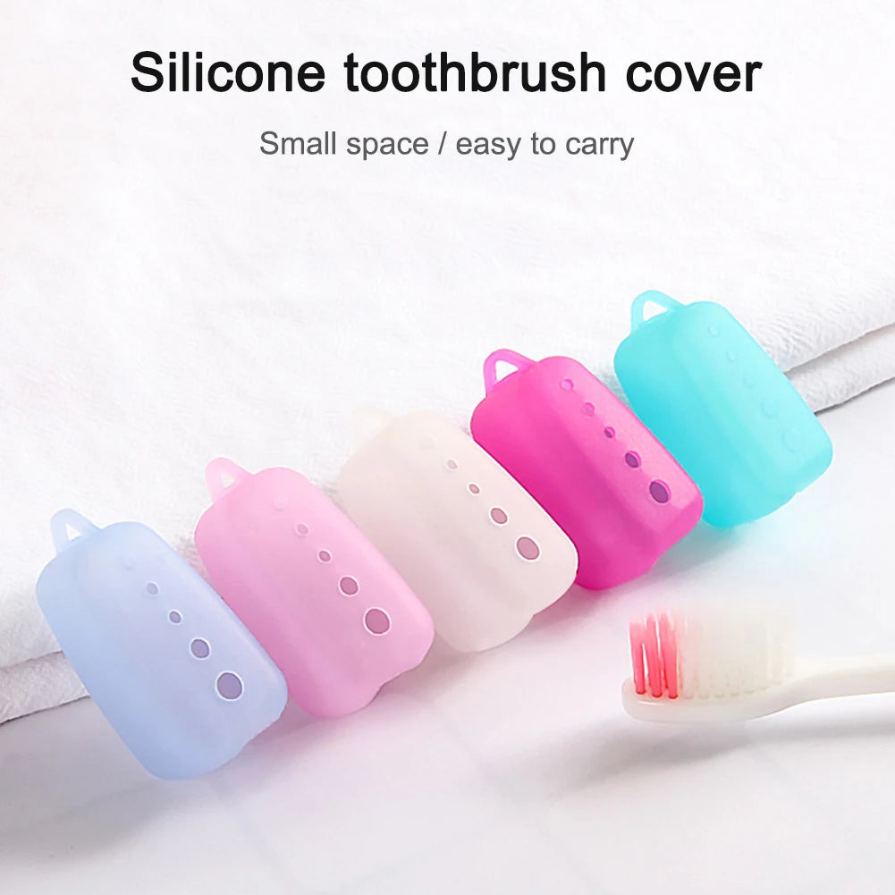 3Pcs Portable Toothbrush Cover Holder for Adults Kids Toothbrush Headgear Travel Camping Brush Cap Case Toothbrushes Protector