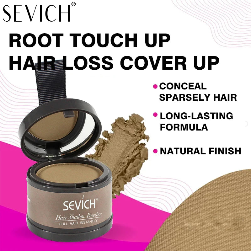 Sevich Hairline Powder Instantly Conceals Hair Loss Root Touch Up Powder Hair Loss Cover Up Hair Shadow Powder Black Hair Fibers