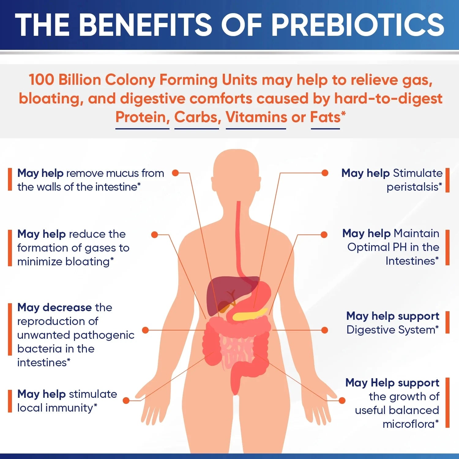 100 Billion CFU Probiotics, Probiotics for Adults, Shelf Life Probiotic Supplement with Prebiotics and Digestive Enzymes